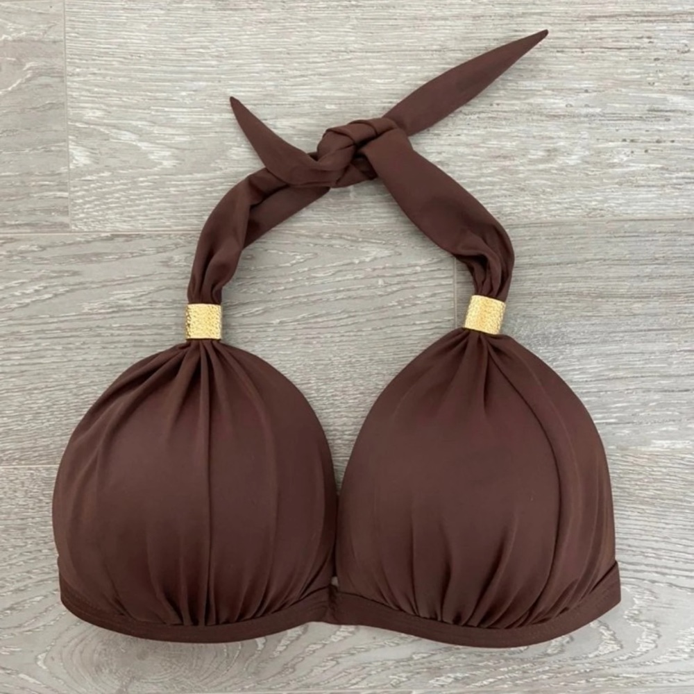 Venus Chocolate Bikini Top NWOT